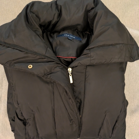 Cole Haan Black Maxi Puffer Jacket - Picture 4 of 6
